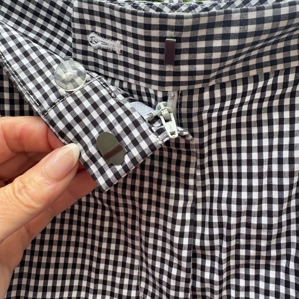 Talbots Dressy Black and White Gingham Check Bermuda Shorts Work Sz 16 - Picture 5 of 7